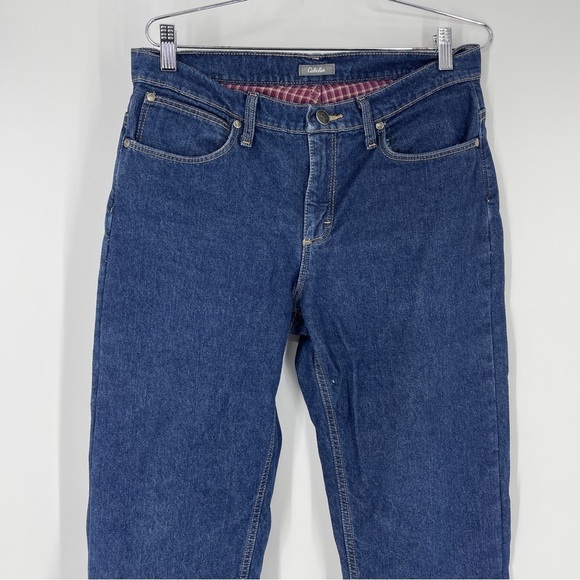 Cabelas fleece lined warm denim pants - Picture 2 of 7